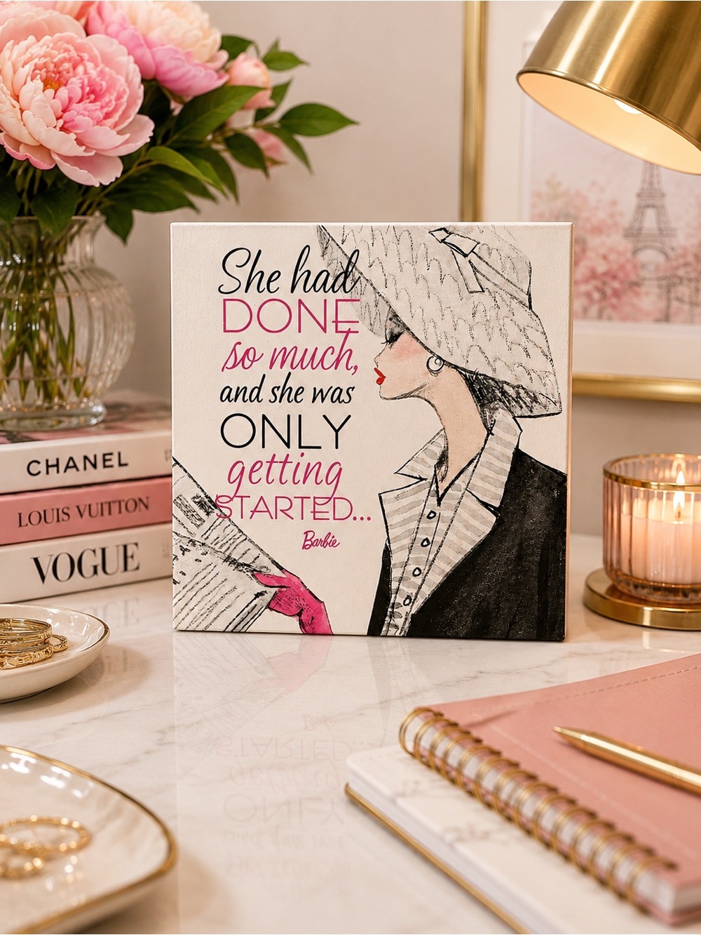 Barbie She Had Done So Much Decorative Plaque Wall Art NWT 6x6